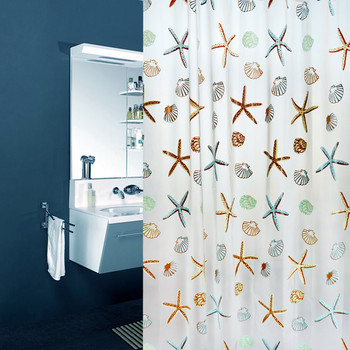 6 стила Водоустойчива завеса за баня Завеса за душ Полиестерна тъкан. 180x200 см Високо качество