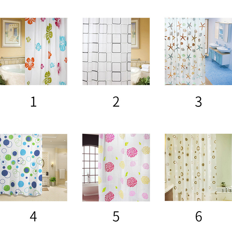6 stili Ūdensnecaurlaidīgi vannas istabas aizkari dušas aizkari Poliestera audums.180x200cm Augsta kvalitāte