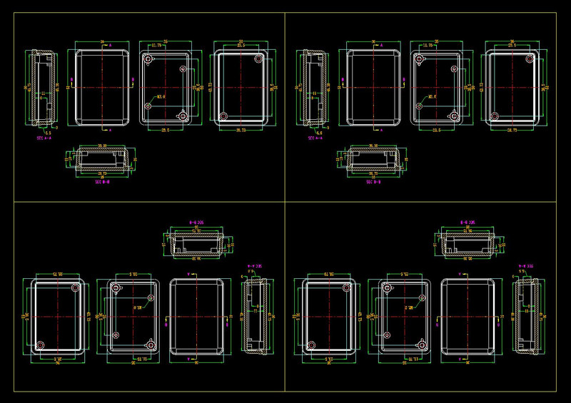IP55 crno plastično kućište Elektronička projektna kutija Mali PCB dizajn Kućište Kutija za spajanje žice DIY Razvodna kutija 51*36*15 mm