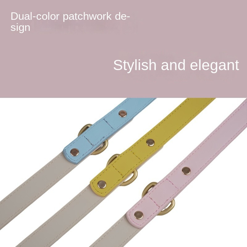 Oprema za kućne ljubimce Ružičasti i plavi šavovi Ogrlica za kućne ljubimce Putna ogrlica za vuču za pse Srednji i veliki psi Dodaci za kućne ljubimce za male pse