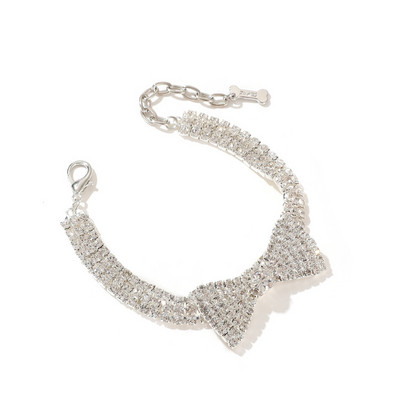 Potrepštine za kućne ljubimce Luksuzna ogrlica Elegantna ogrlica Lanac za bušenje mačaka Ogrlica Ogrlica za male pse Dodaci za ogrlice za kućne ljubimce Alat za odijevanje za zabave