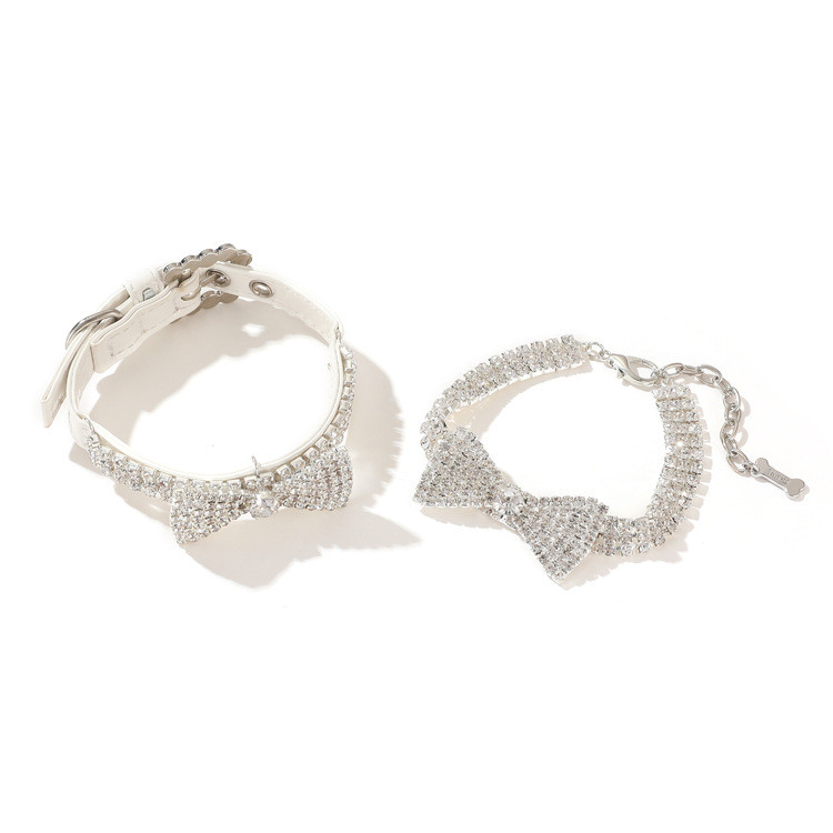 Potrepštine za kućne ljubimce Luksuzna ogrlica Elegantna ogrlica Lanac za bušenje mačaka Ogrlica Ogrlica za male pse Dodaci za ogrlice za kućne ljubimce Alat za odijevanje za zabave