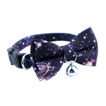 New Star Universe Dog Collar Папийонка с камбанка Pet Dog Bowknot Necklace Breakaway Adjustable Cat Collar Tie Dog Cats Accessorie