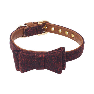 pawstrip 4 boje slatka mašna pseća ogrlica kožni pseći povodac karirani štene bandana podesiva ogrlica za mačke olovna ogrlica za male pse