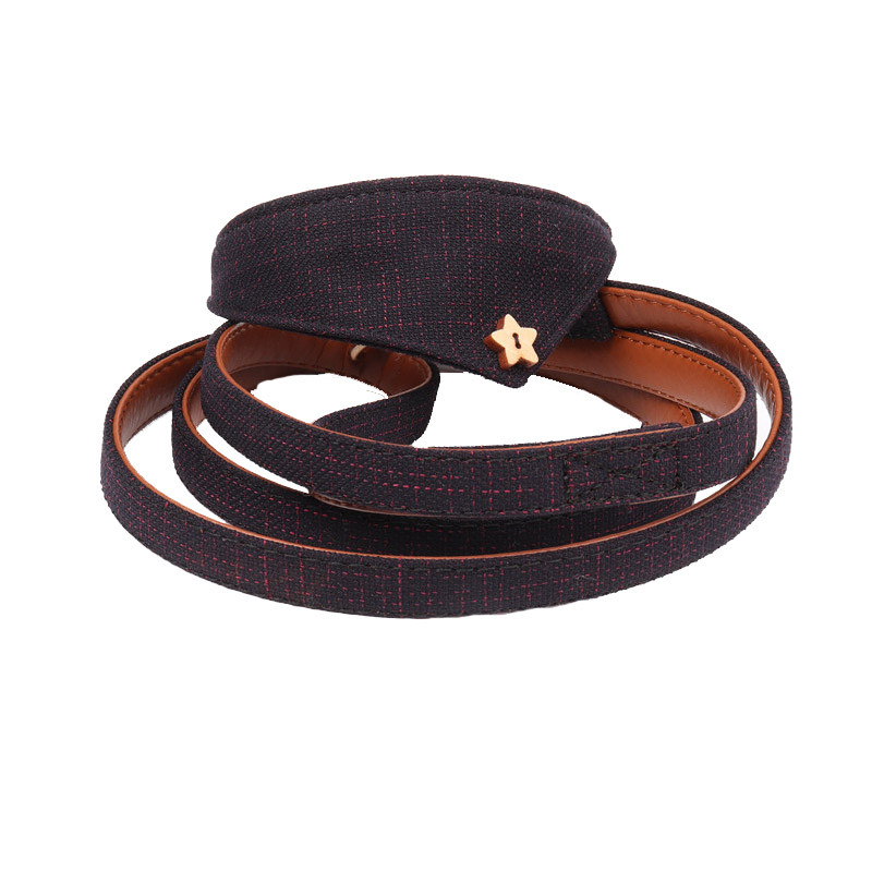 pawstrip 4 boje slatka mašna pseća ogrlica kožni pseći povodac karirani štene bandana podesiva ogrlica za mačke olovna ogrlica za male pse