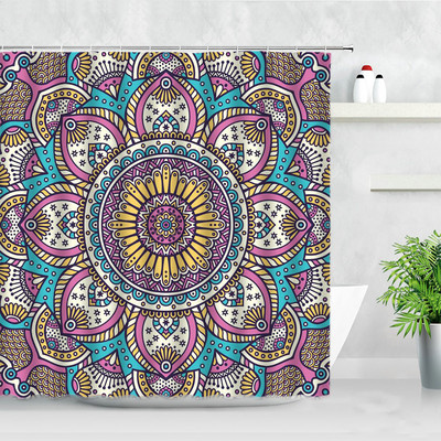 3D Mandala Cvijeće Zavjese za tuširanje Perje Boemski stil Moderni nordijski zasloni za uređenje doma Vodootporna kupaonska zavjesa baño