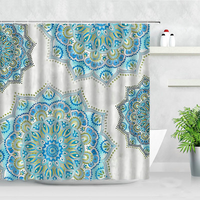 3D Mandala Cvijeće Zavjese za tuširanje Perje Boemski stil Moderni nordijski zasloni za uređenje doma Vodootporna kupaonska zavjesa baño