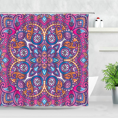 3D Mandala Cvijeće Zavjese za tuširanje Perje Boemski stil Moderni nordijski zasloni za uređenje doma Vodootporna kupaonska zavjesa baño