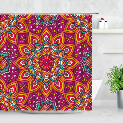 3D Mandala Cvijeće Zavjese za tuširanje Perje Boemski stil Moderni nordijski zasloni za uređenje doma Vodootporna kupaonska zavjesa baño