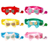 Κολάρο σκύλου Αξεσουάρ φιόγκων για κατοικίδια Ρυθμιζόμενα προμήθειες Bell Cat Μικρές πόρπες Μόδα Nylon Cartoon Κολιέ για κουτάβι Γατάκι