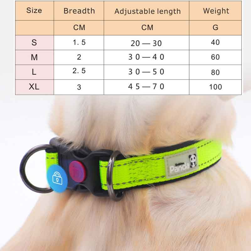 Reflektirajuća ogrlica za pse Najlonska ogrlica za pse Velika ogrlica Mascota srednje velike pse Podesiva ogrlica za proizvode za dresuru kućnih ljubimaca