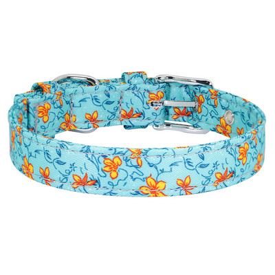 Cvjetni print Ogrlica za pse Cvjetni najlon Ogrlice za male pse i mačke Ogrlica za štene Podesiva za male srednje velike dječake djevojčice Pse Chihuahua
