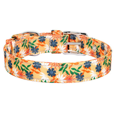 Cvjetni print Ogrlica za pse Cvjetni najlon Ogrlice za male pse i mačke Ogrlica za štene Podesiva za male srednje velike dječake djevojčice Pse Chihuahua