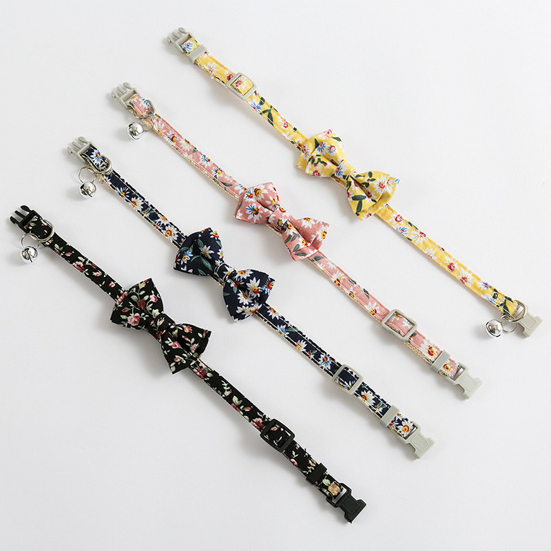 Oprema za kućne ljubimce Ogrlice s mašnama za kućne ljubimce Podesive sa zvonom Male tratinčice Suncokret Ogrlice za mačke i pse Alat za oblačenje kućnih ljubimaca