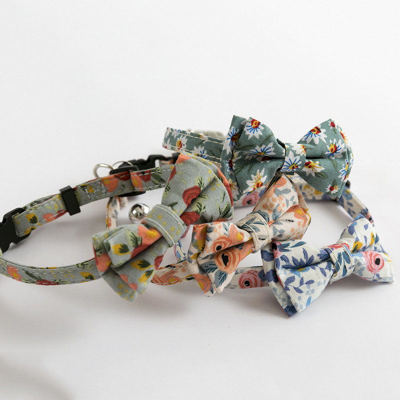 Oprema za kućne ljubimce Ogrlice s mašnama za kućne ljubimce Podesive sa zvonom Male tratinčice Suncokret Ogrlice za mačke i pse Alat za oblačenje kućnih ljubimaca