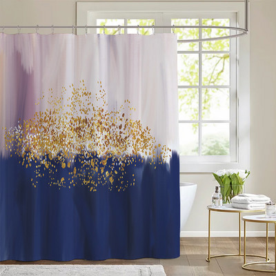 3D akvarell mintás zuhanyfüggöny Fürdőszoba függöny 200x180cm poliészter szövet Vízálló zuhanyfüggöny fürdő lakberendezéshez