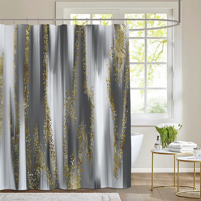 3D akvarell mintás zuhanyfüggöny Fürdőszoba függöny 200x180cm poliészter szövet Vízálló zuhanyfüggöny fürdő lakberendezéshez