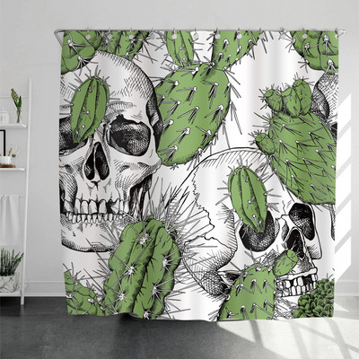 Helovīna dušas aizkars 3D druka Šausminošas ķirbju ainas aptumšošana Vannas istabas aizkari Ūdensizturīgs poliestera audums mājas vannas dekors