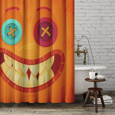 Helovīna dušas aizkars 3D druka Šausminošas ķirbju ainas aptumšošana Vannas istabas aizkari Ūdensizturīgs poliestera audums mājas vannas dekors