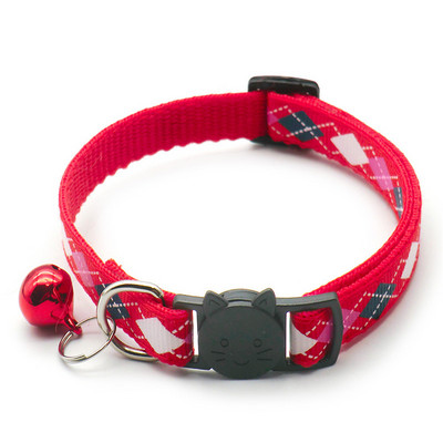 Jauna mājdzīvnieka kaķa kaklasiksna ar regulējamu zvaniņu 1.0 drošības sprādzes kaķa kakla siksna, kas piemērota kaķēniem un suņiem, mājdzīvnieku piederumi