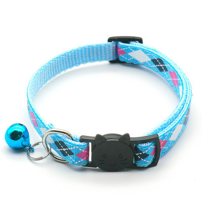 Jauna mājdzīvnieka kaķa kaklasiksna ar regulējamu zvaniņu 1.0 drošības sprādzes kaķa kakla siksna, kas piemērota kaķēniem un suņiem, mājdzīvnieku piederumi