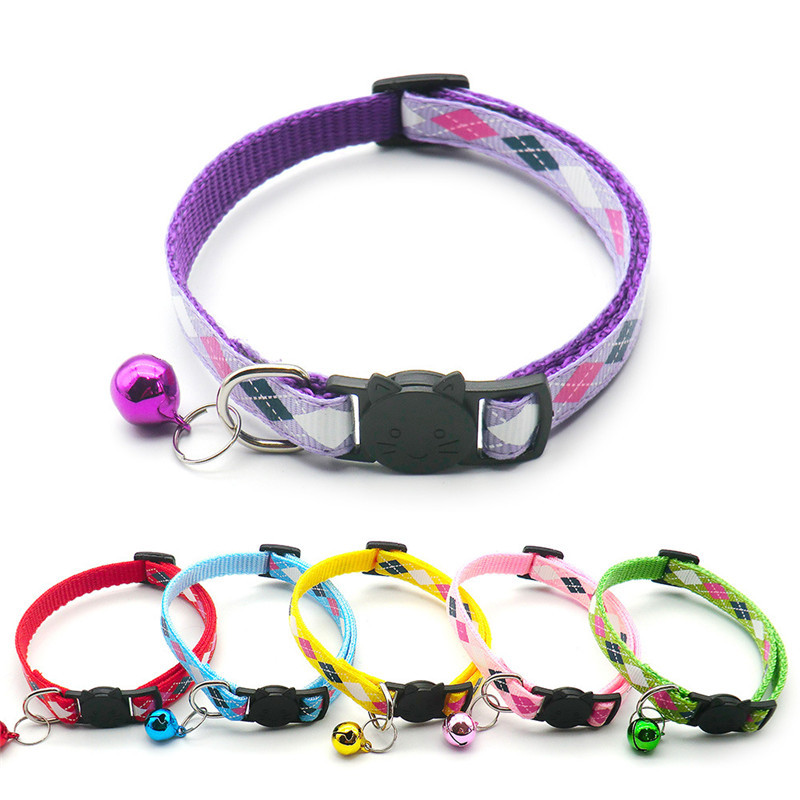 Jauna mājdzīvnieka kaķa kaklasiksna ar regulējamu zvaniņu 1.0 drošības sprādzes kaķa kakla siksna, kas piemērota kaķēniem un suņiem, mājdzīvnieku piederumi