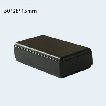 Αδιάβροχη μαύρη θήκη αποθήκευσης Κουτιά περιβλήματος ηλεκτρονικών προμηθειών DIY θήκη οργάνων στέγασης Project Box 50*28*15mm