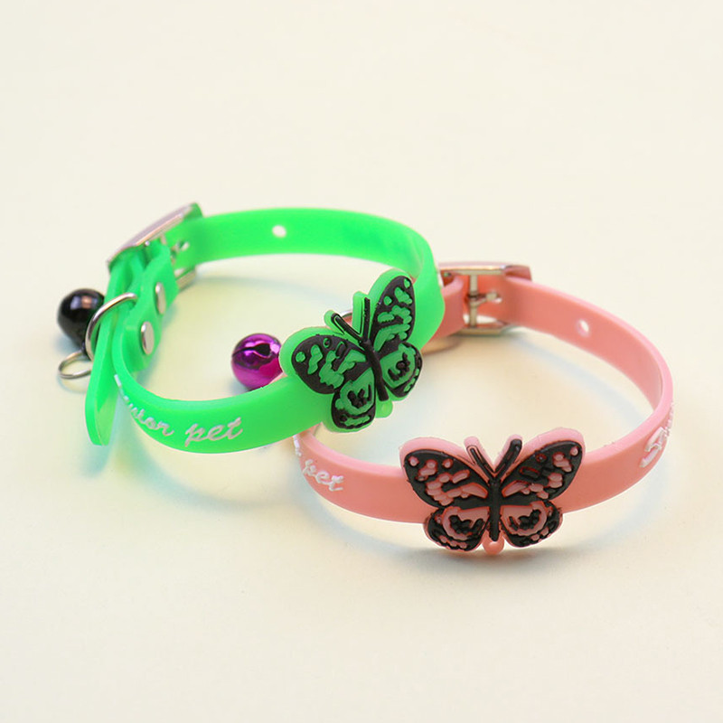 Vairumtirdzniecība Regulējama mājdzīvnieku kaklasiksna Daudzkrāsu priekšgala kaķa kakla siksna Universāla zvana kakla siksna Silikona kakla siksna Suņu aksesuāri Karstā izpārdošana