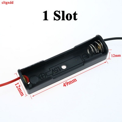 cltgxdd 1Gb 1X 2x 3x 4x 6X 8X AAA izmēra bateriju turētāja korpusa kaste ar vadiem bez vāka un slēdža Baterijas Organizatora plastmasas uzglabāšana