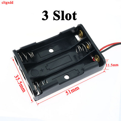 cltgxdd 1Gb 1X 2x 3x 4x 6X 8X AAA izmēra bateriju turētāja korpusa kaste ar vadiem bez vāka un slēdža Baterijas Organizatora plastmasas uzglabāšana