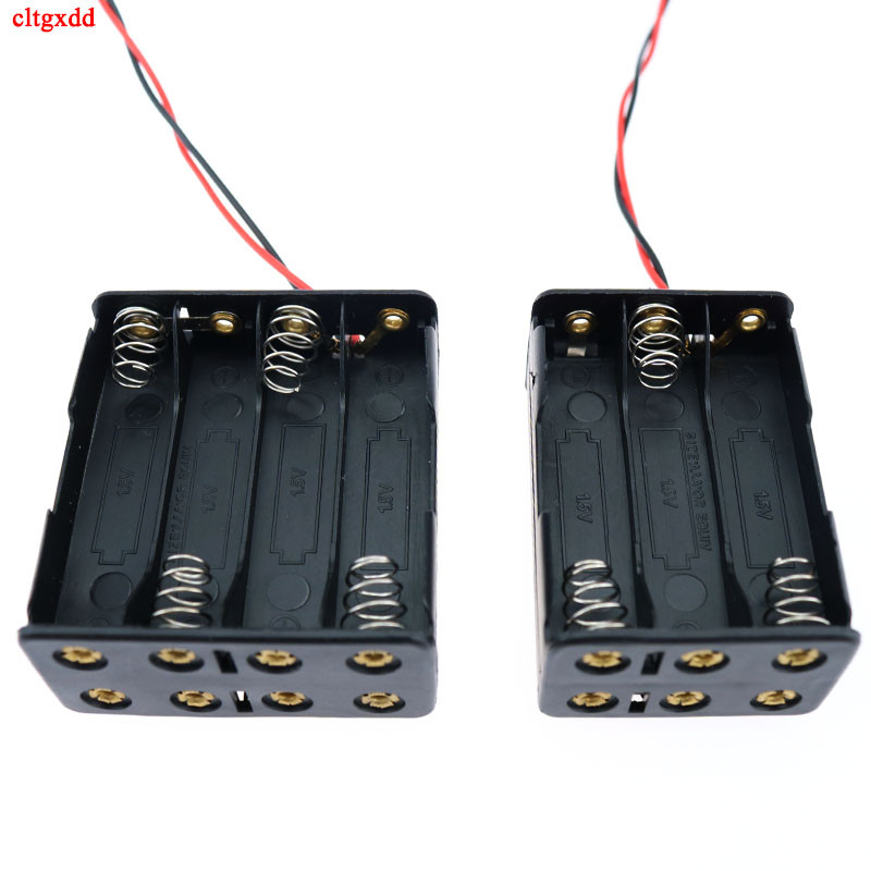 cltgxdd 1Gb 1X 2x 3x 4x 6X 8X AAA izmēra bateriju turētāja korpusa kaste ar vadiem bez vāka un slēdža Baterijas Organizatora plastmasas uzglabāšana
