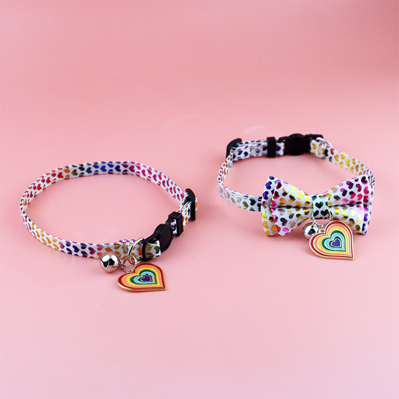 Breakaway Ljubimci Mačke Ogrlica sa zvonom Leptir mašna Privjesak u obliku srca Mašna Odvojiva podesiva sigurnosna psića Božićna srećonoša