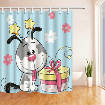 Cartoon Cute Animal Cat Home Μπάνιου Διακοσμητική κουρτίνα ντους Παιδική κουρτίνα μπάνιου Αδιάβροχη οθόνη μπανιέρας Cortinas De Baño