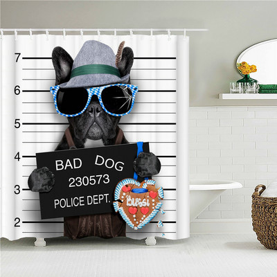 Slatka osobnost, smiješni pas, 3D ispis, tkanina, zavjese za tuširanje, kupaonska zavjesa, vodootporni poliester, paravan za kupanje, kućna dekoracija