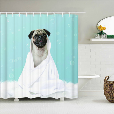 Slatka osobnost, smiješni pas, 3D ispis, tkanina, zavjese za tuširanje, kupaonska zavjesa, vodootporni poliester, paravan za kupanje, kućna dekoracija