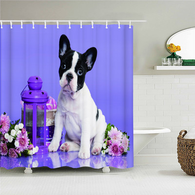Slatka osobnost, smiješni pas, 3D ispis, tkanina, zavjese za tuširanje, kupaonska zavjesa, vodootporni poliester, paravan za kupanje, kućna dekoracija