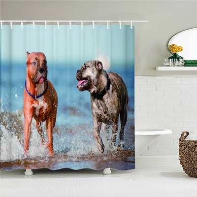 Slatka osobnost, smiješni pas, 3D ispis, tkanina, zavjese za tuširanje, kupaonska zavjesa, vodootporni poliester, paravan za kupanje, kućna dekoracija