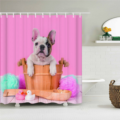 Slatka osobnost, smiješni pas, 3D ispis, tkanina, zavjese za tuširanje, kupaonska zavjesa, vodootporni poliester, paravan za kupanje, kućna dekoracija