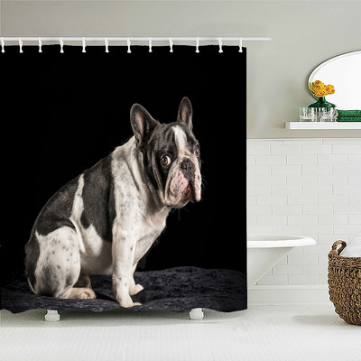 Slatka osobnost, smiješni pas, 3D ispis, tkanina, zavjese za tuširanje, kupaonska zavjesa, vodootporni poliester, paravan za kupanje, kućna dekoracija