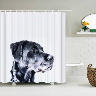 Slatka osobnost, smiješni pas, 3D ispis, tkanina, zavjese za tuširanje, kupaonska zavjesa, vodootporni poliester, paravan za kupanje, kućna dekoracija
