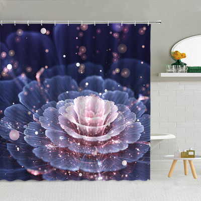 Zen kamen Vodeni cvijet Leptir Zavjesa za tuš Kupaonski dodaci Kupaonske vodootporne zavjese Home Decor Estetika Cortina