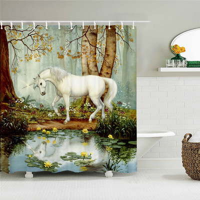 Štreberski leopard slatki životinjski print Zavjesa za tuš Kupaonski dodaci Kupaonska vodootporna zavjesa s kukama Rideau Salle De Bain