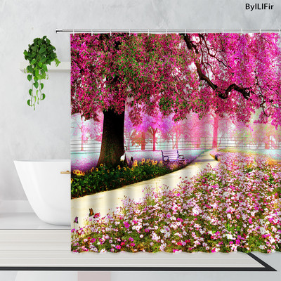 Kreativni cvjetni luk Dječja kupaonska tuš zavjesa Kućni dekor Kupaonski dodaci Kupaonska vodootporna zavjesa Cortinas De Ducha