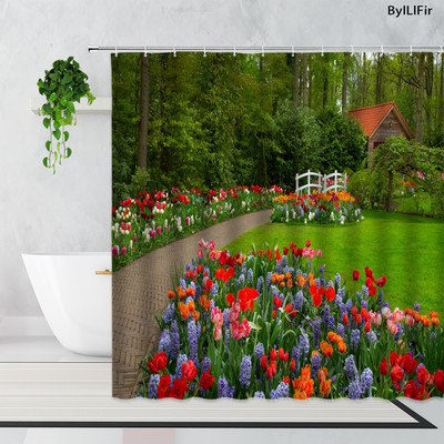 Kreativni cvjetni luk Dječja kupaonska tuš zavjesa Kućni dekor Kupaonski dodaci Kupaonska vodootporna zavjesa Cortinas De Ducha