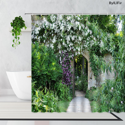 Kreativni cvjetni luk Dječja kupaonska tuš zavjesa Kućni dekor Kupaonski dodaci Kupaonska vodootporna zavjesa Cortinas De Ducha