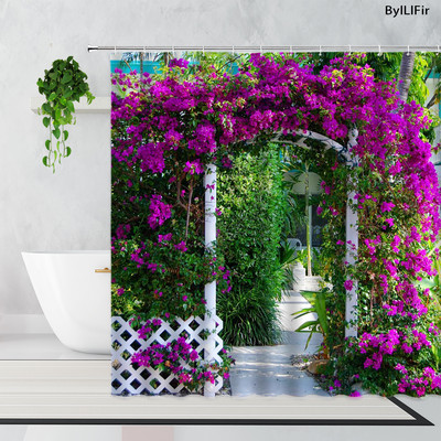 Kreativni cvjetni luk Dječja kupaonska tuš zavjesa Kućni dekor Kupaonski dodaci Kupaonska vodootporna zavjesa Cortinas De Ducha