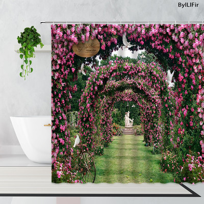 Kreativni cvjetni luk Dječja kupaonska tuš zavjesa Kućni dekor Kupaonski dodaci Kupaonska vodootporna zavjesa Cortinas De Ducha