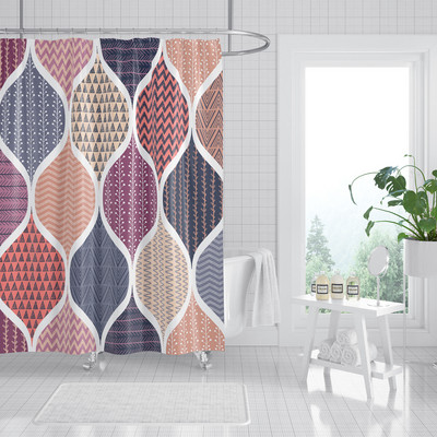 Geometrijska zavjesa za tuširanje Viseća zavjesa Vodootporna trakasta kupaonska zavjesa Dekorativne zavjese Zavjese za tuširanje u boji Cortina Ducha