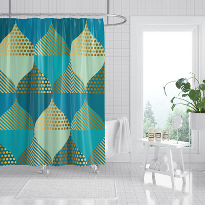 Geometrijska zavjesa za tuširanje Viseća zavjesa Vodootporna trakasta kupaonska zavjesa Dekorativne zavjese Zavjese za tuširanje u boji Cortina Ducha