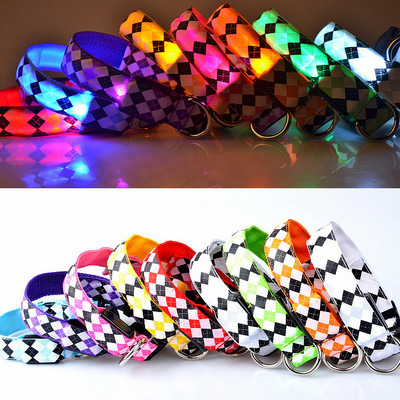 LED koera kaelarihm Glow nailon koertele Kutsikad Kassid Lemmikloom Suur reguleeritav Öine helendav kaelarihm Lemmikloomatarbed lemmikloomapood koerte tarvikud